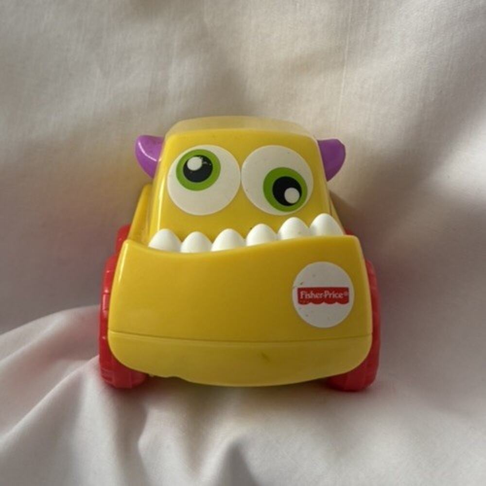 Fisher-Price® Monster Trucks Racing Ramp Replacement Baby Yellow Car TRUCK ONLY